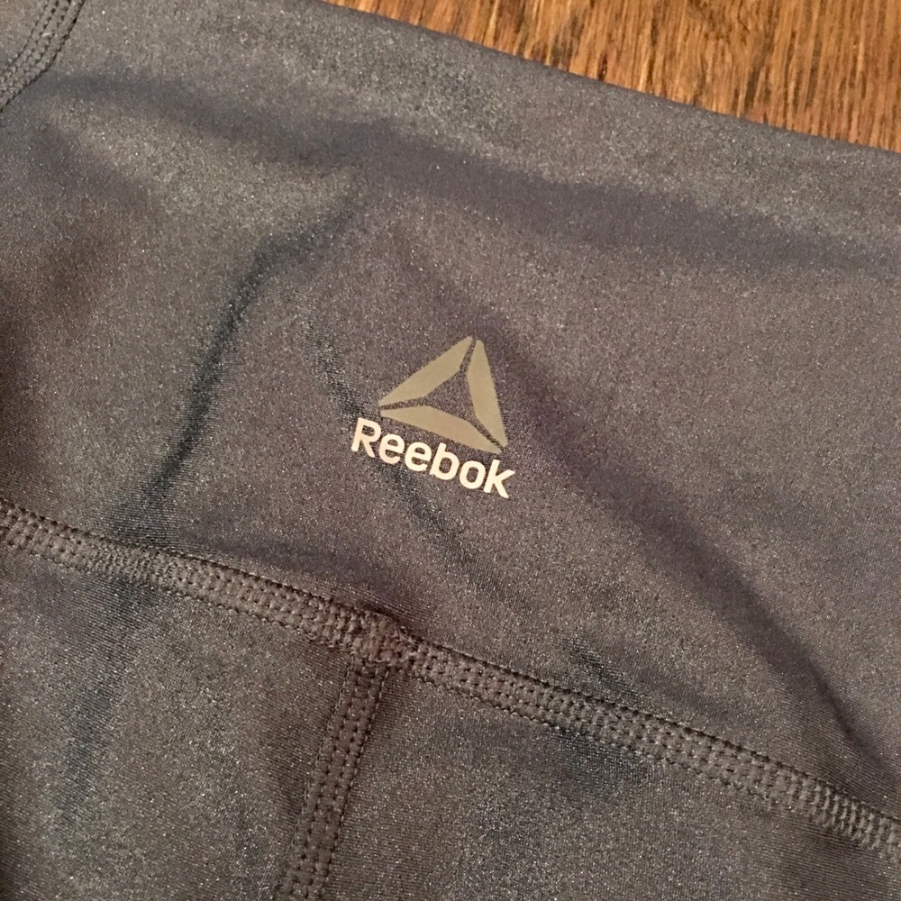 Reebok CrossFit workout legging, metallic grey, M